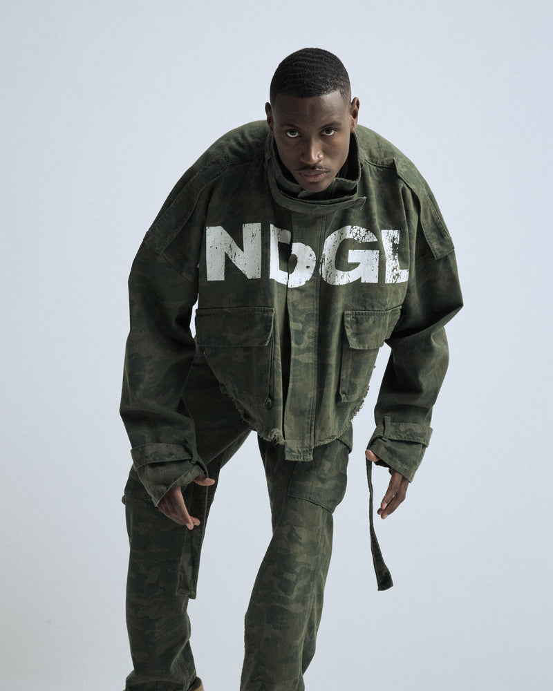 Basics Boxy Jacket Green Camo