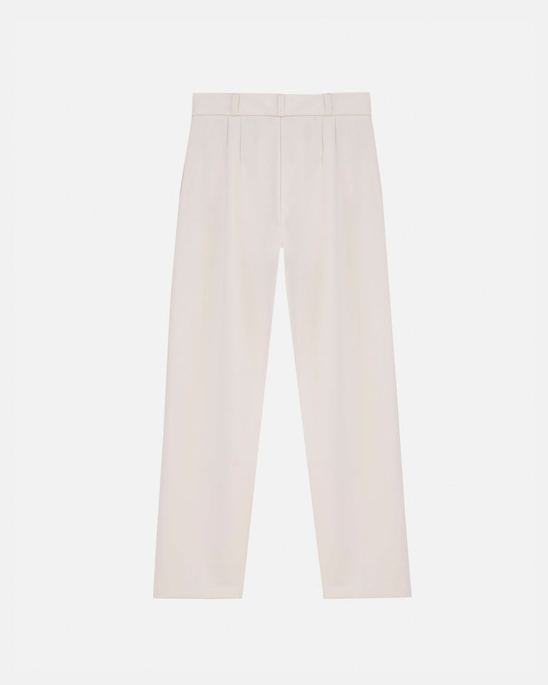 Basics Buckled Tailored Trousers Cream