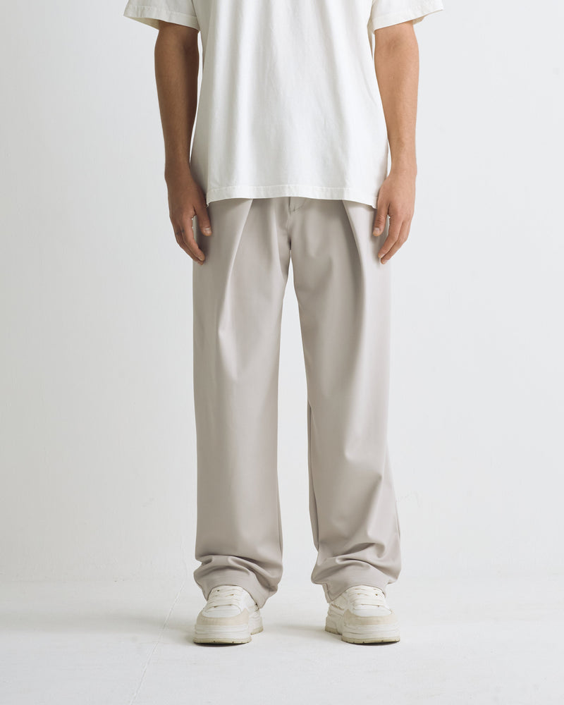 Basics Buckled Tailored Trousers Gray