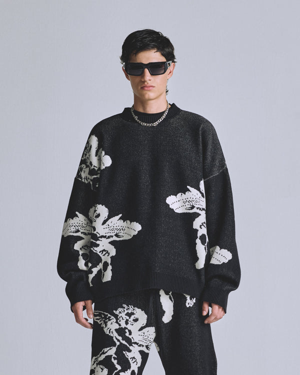 Basics Cherubs Knit Crewneck Black