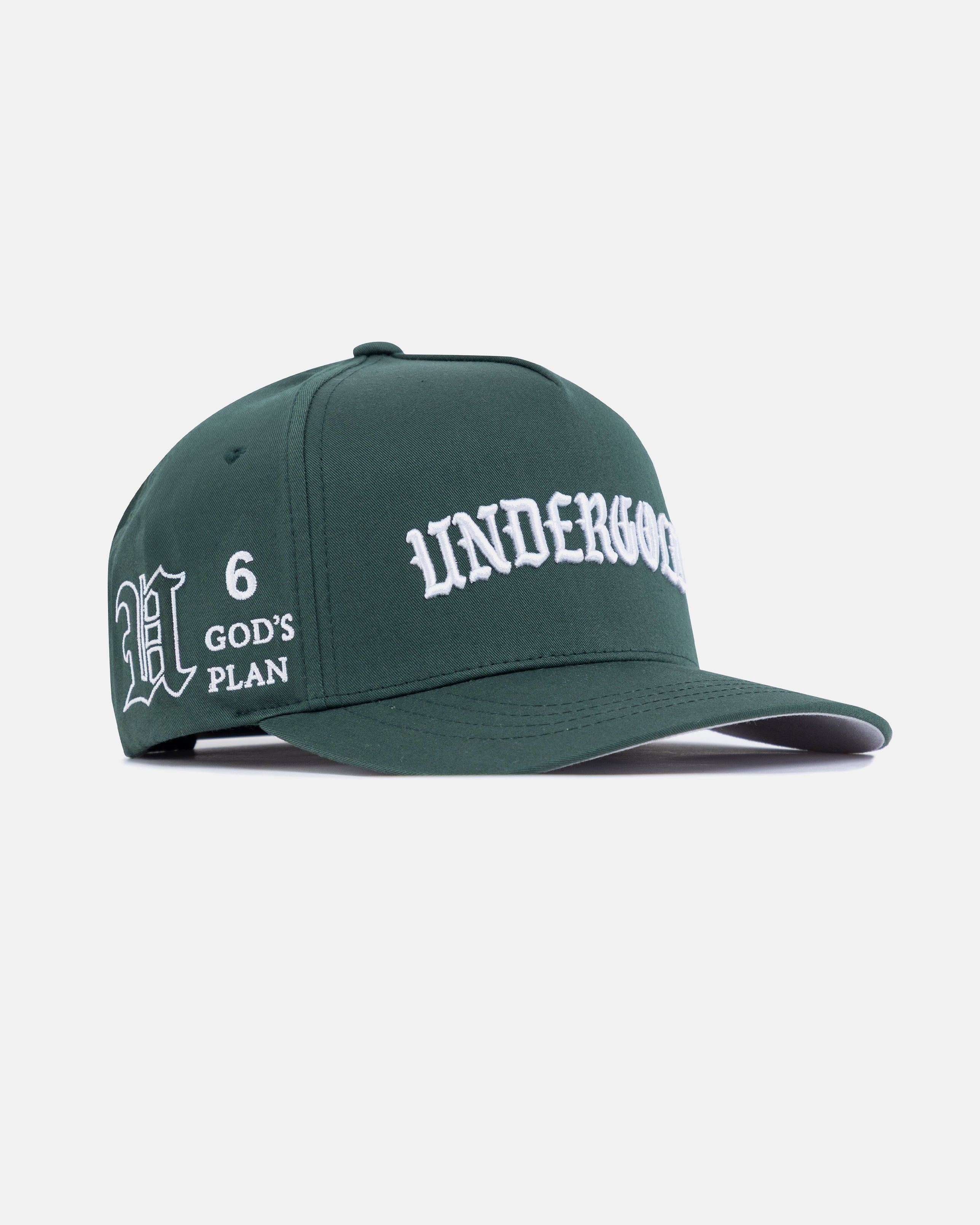 Basics God's Plan High Crown Cap Green