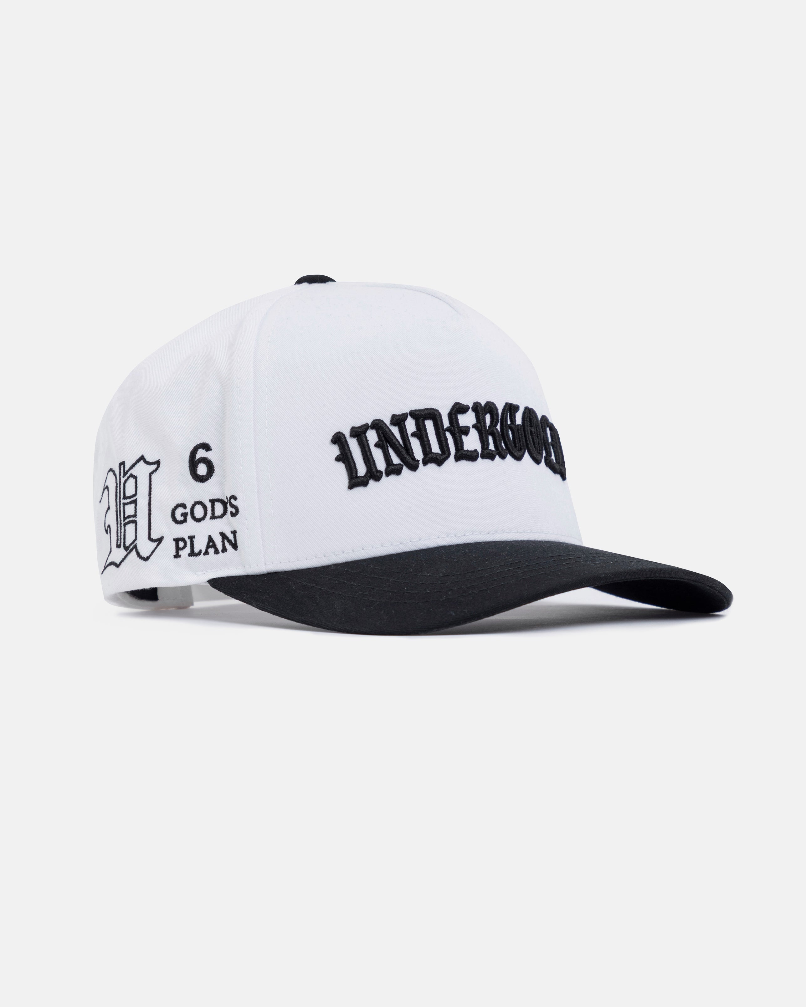 Basics God's Plan High Crown Cap White / Black