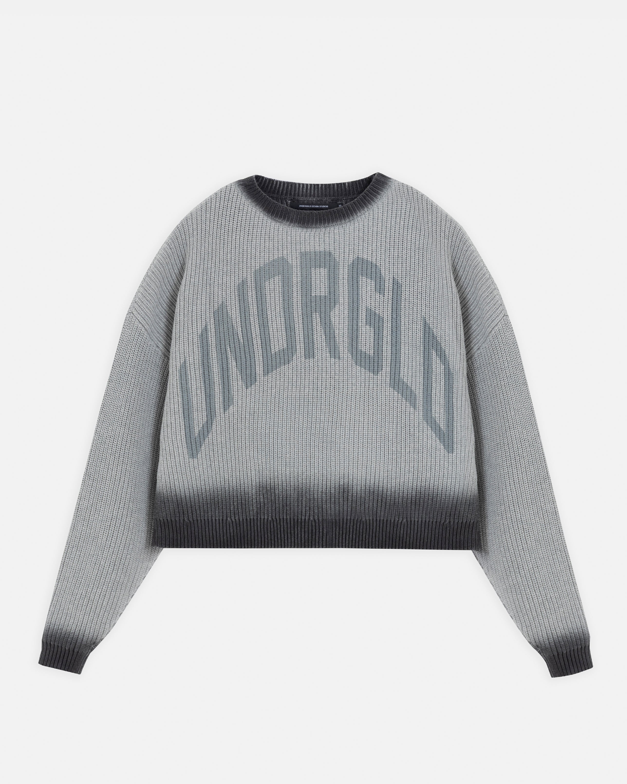Basics Gradient Knit Crewneck Gradient Gray