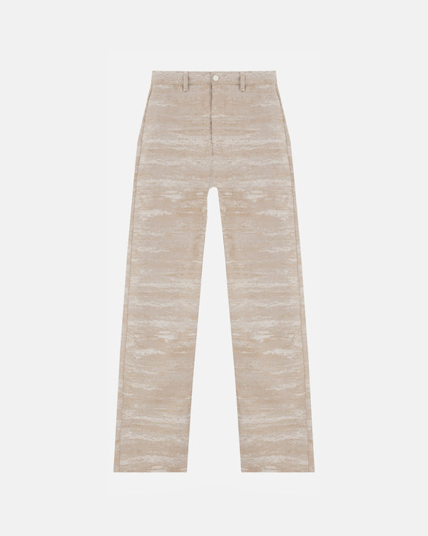 Basics Jacquard Trousers Taupe