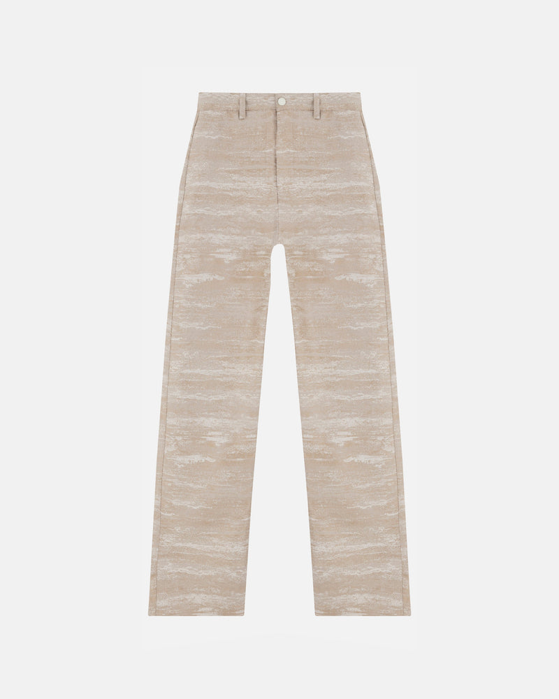 Basics Jacquard Trousers Taupe