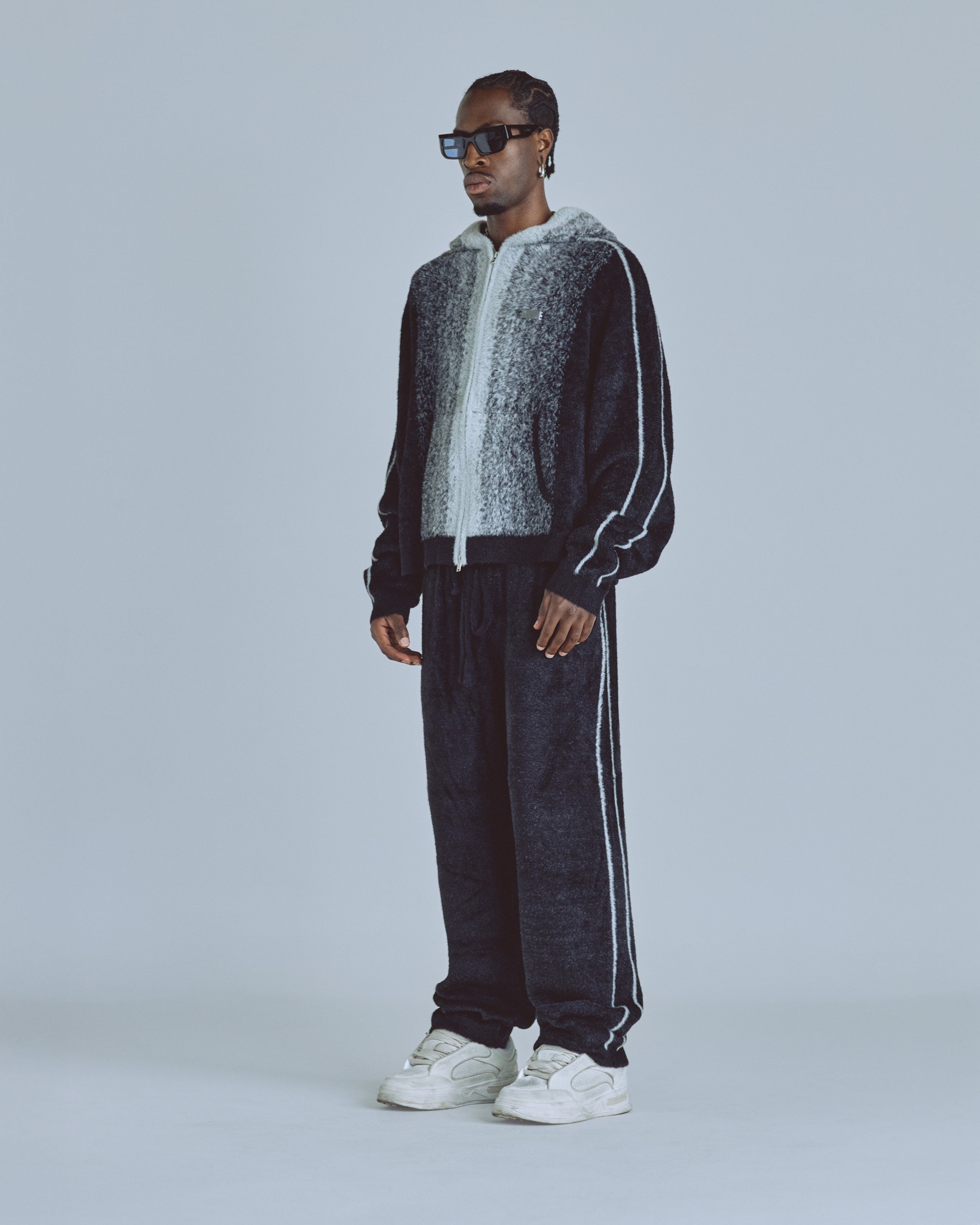 Basics Knit Pants Bone/Black