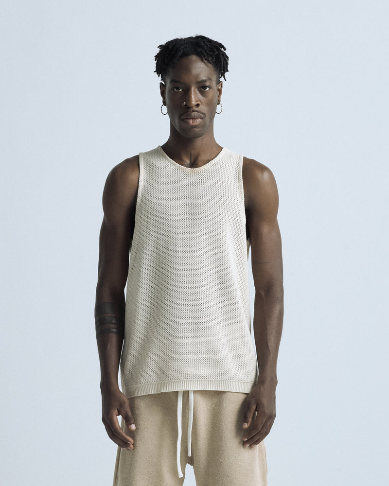 Basics Knit Tank Top Bone