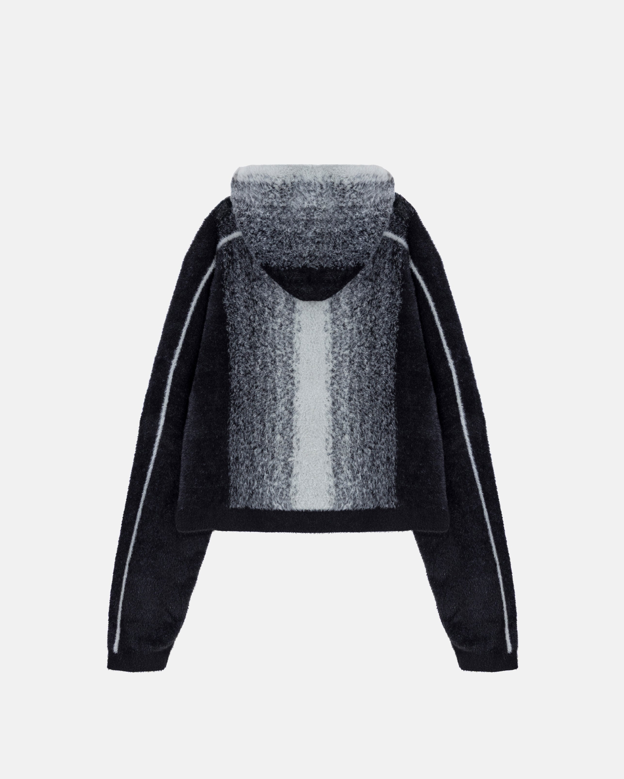 épine - é shaggy knit zipper hoodie Basics Knit Zip Up Hoodie Bone/Black