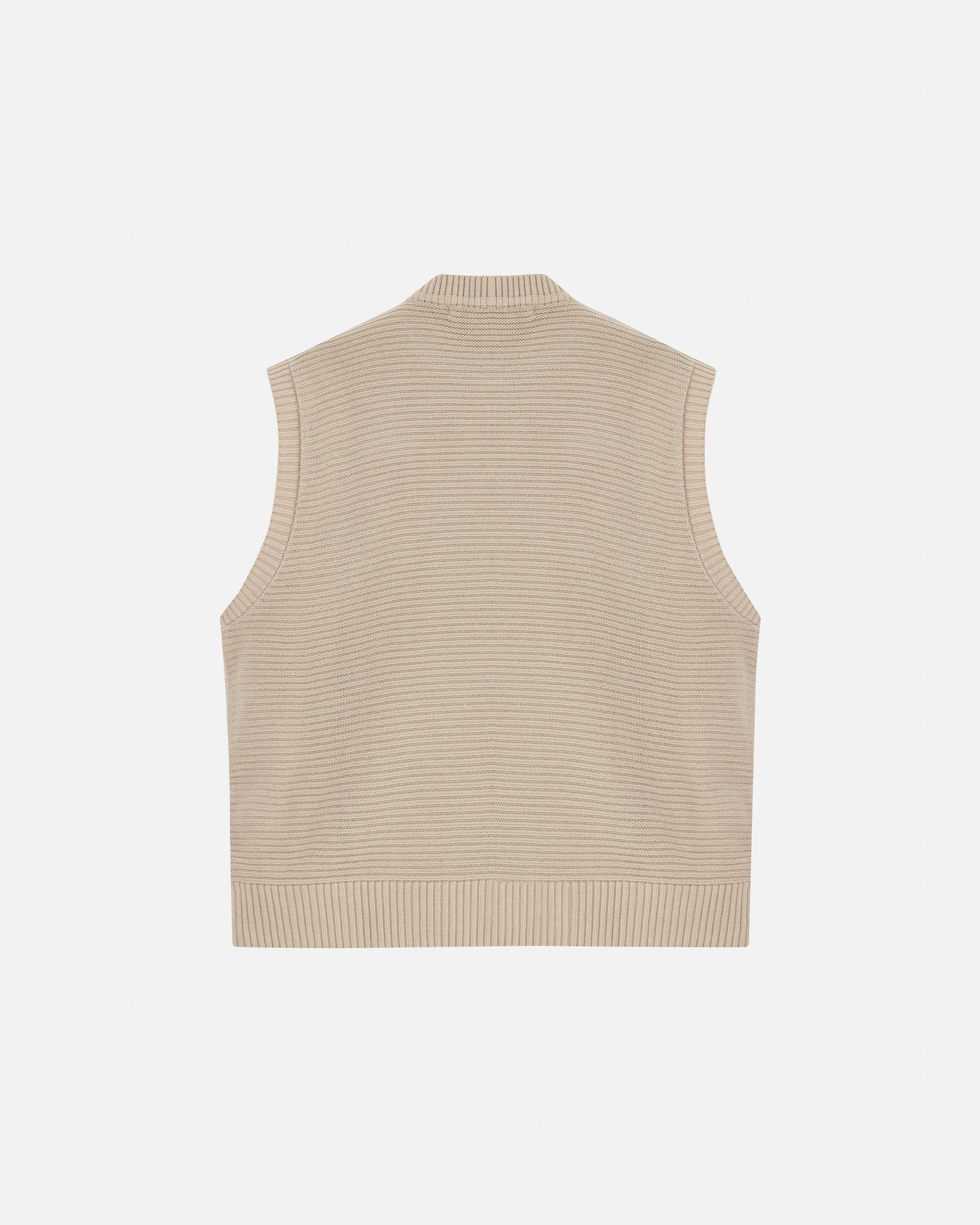 Basics Knitted Vest Cream