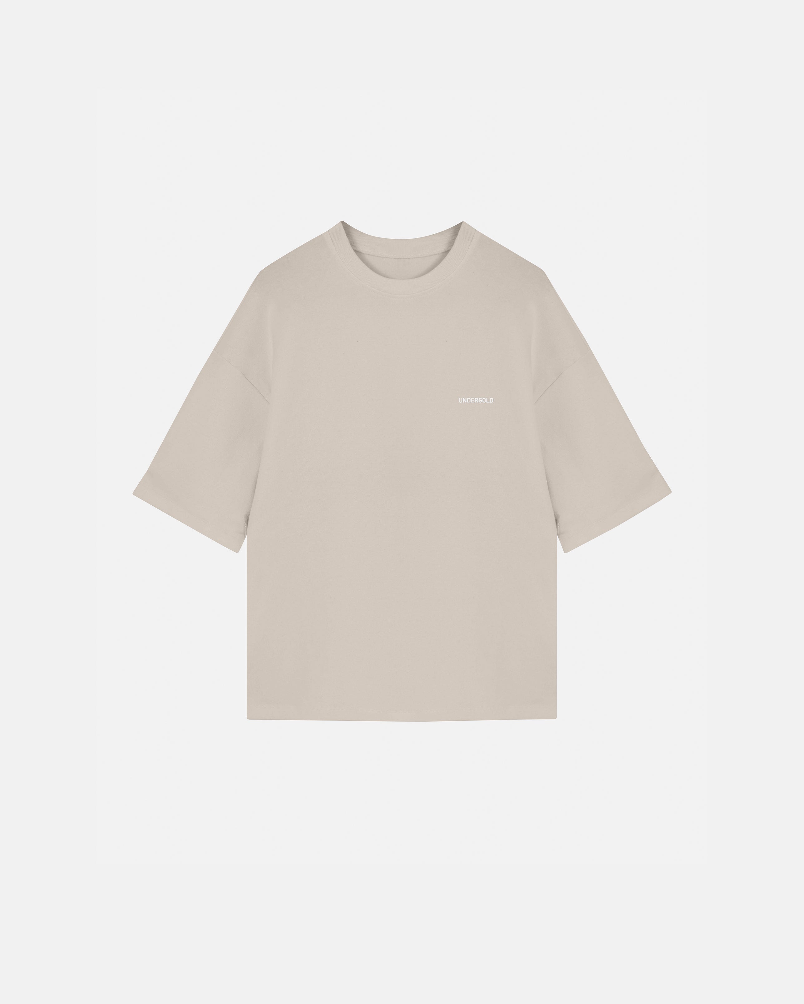 Basics Logo Ribbed Boxy Tshirt Bone