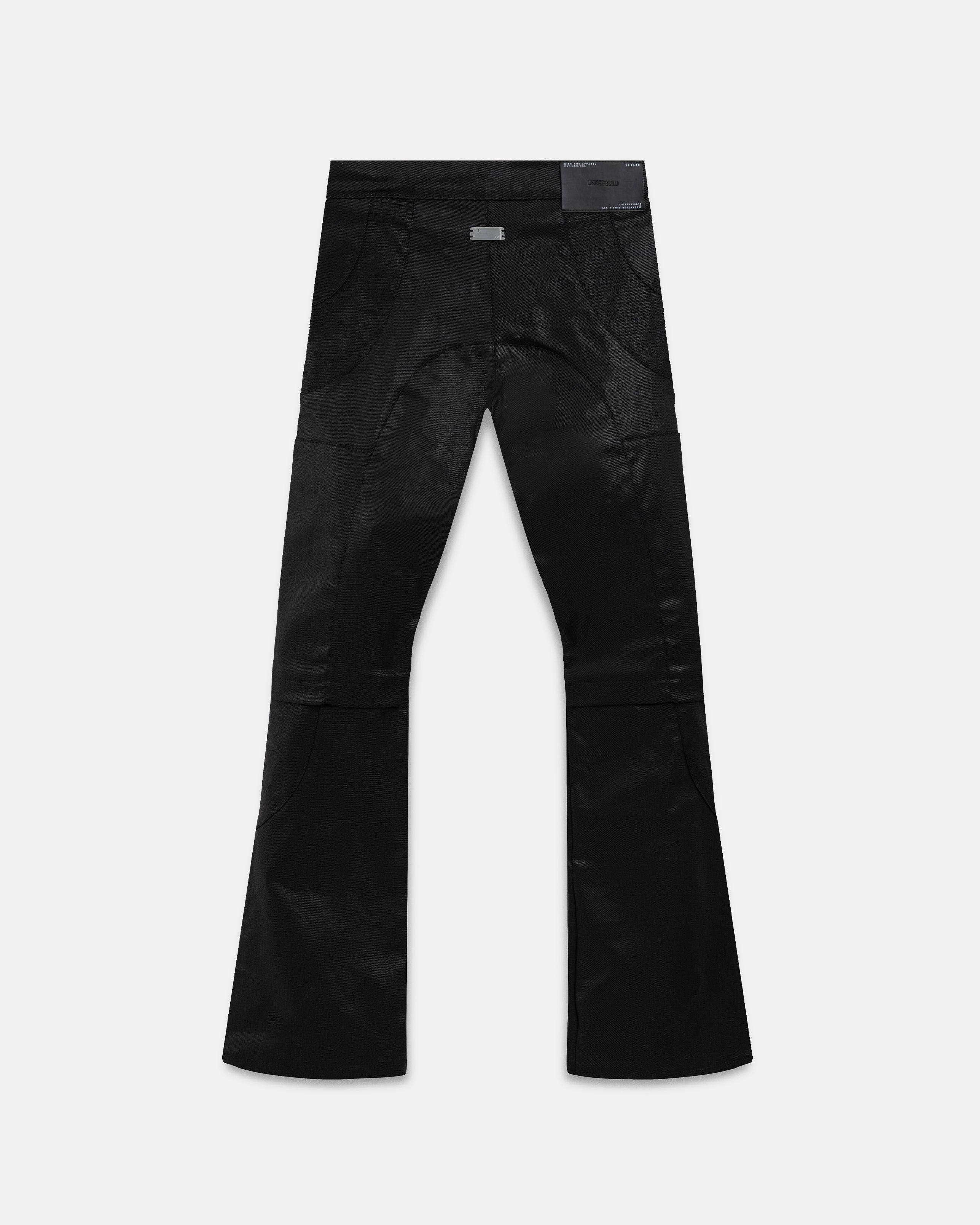 Basics Pleather Flare Pants Black
