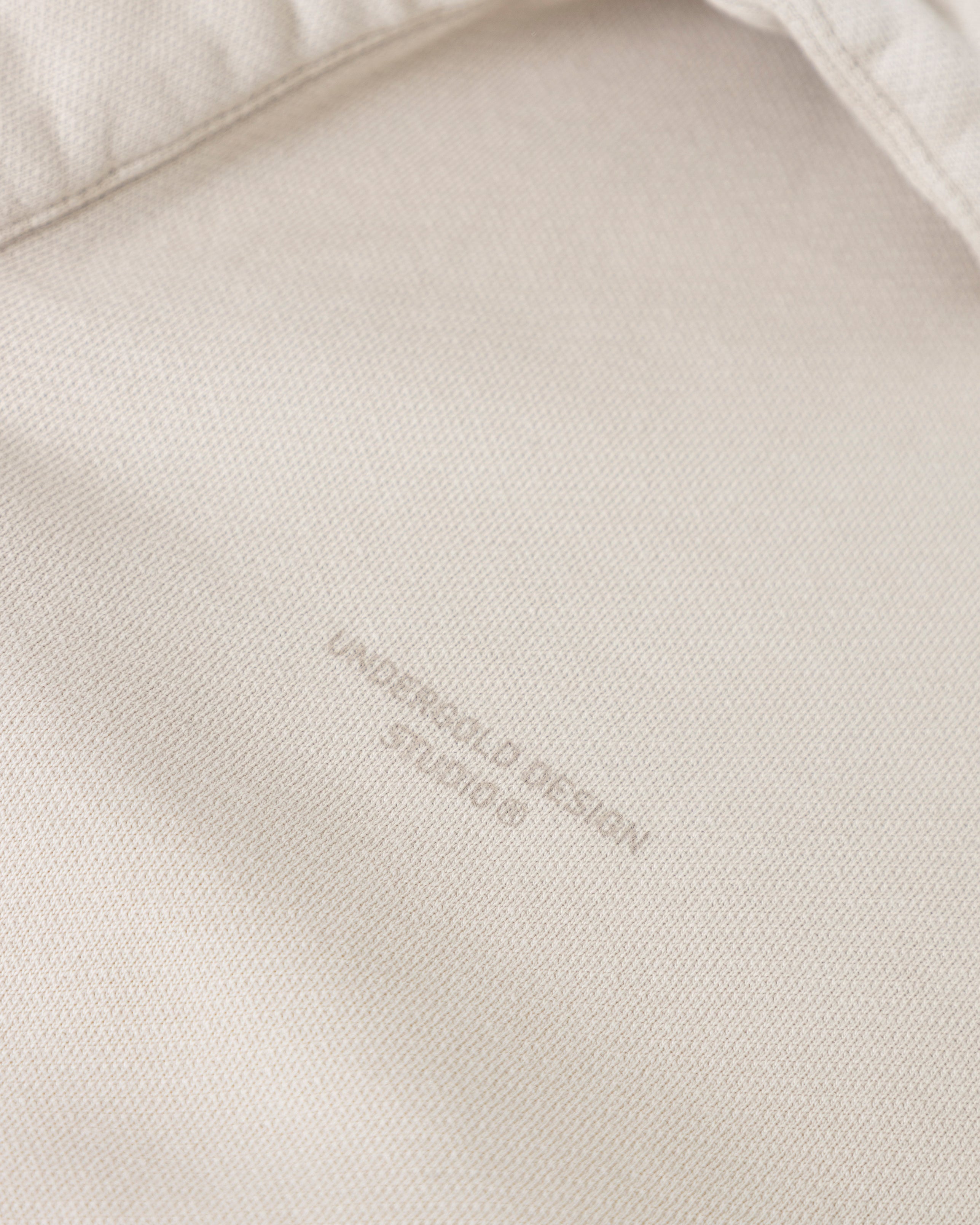 Basics Polo Collar Boxy Fit Hoodie Cream