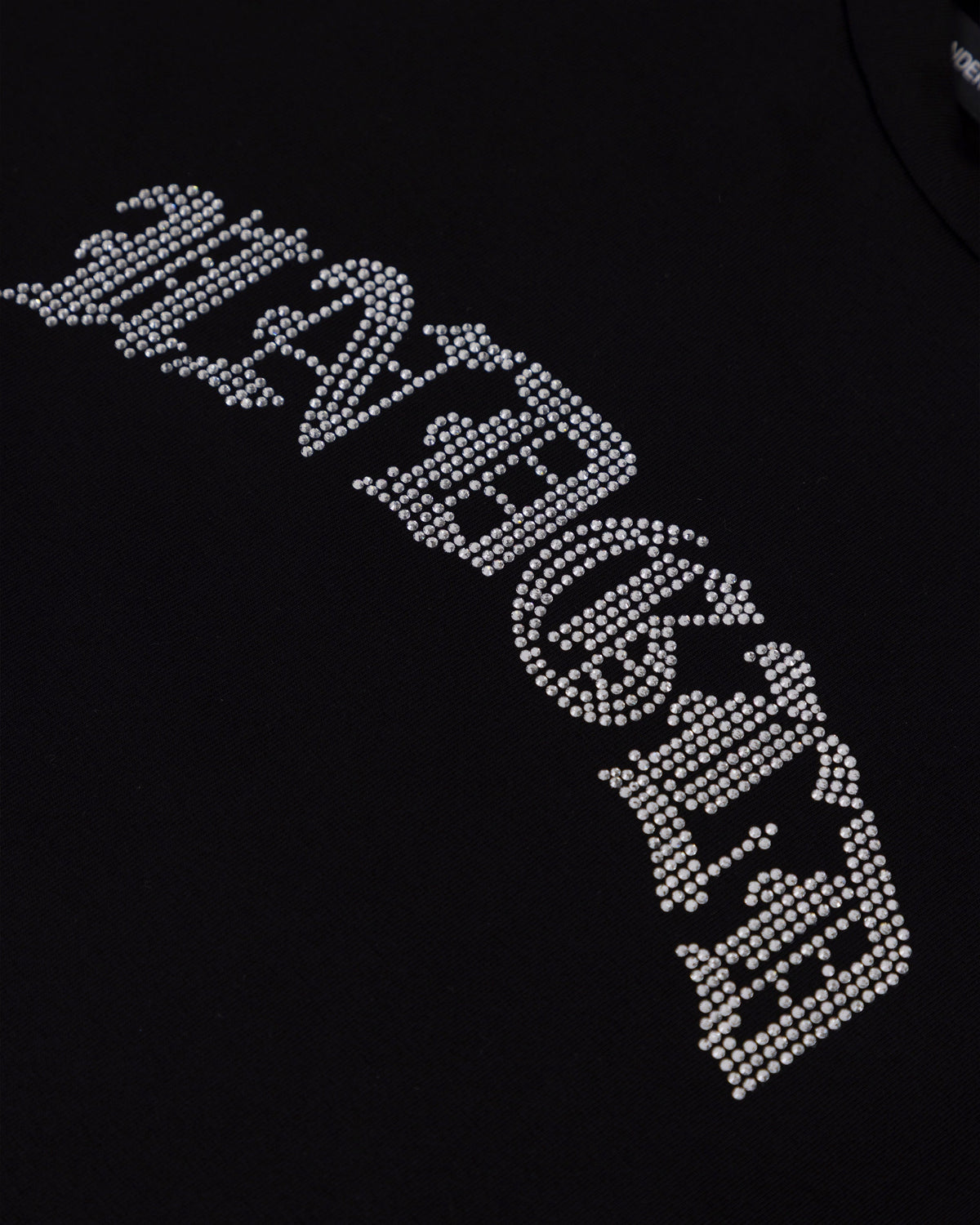 Basics Rhinestone UNDGLD Long Baby Tee Black