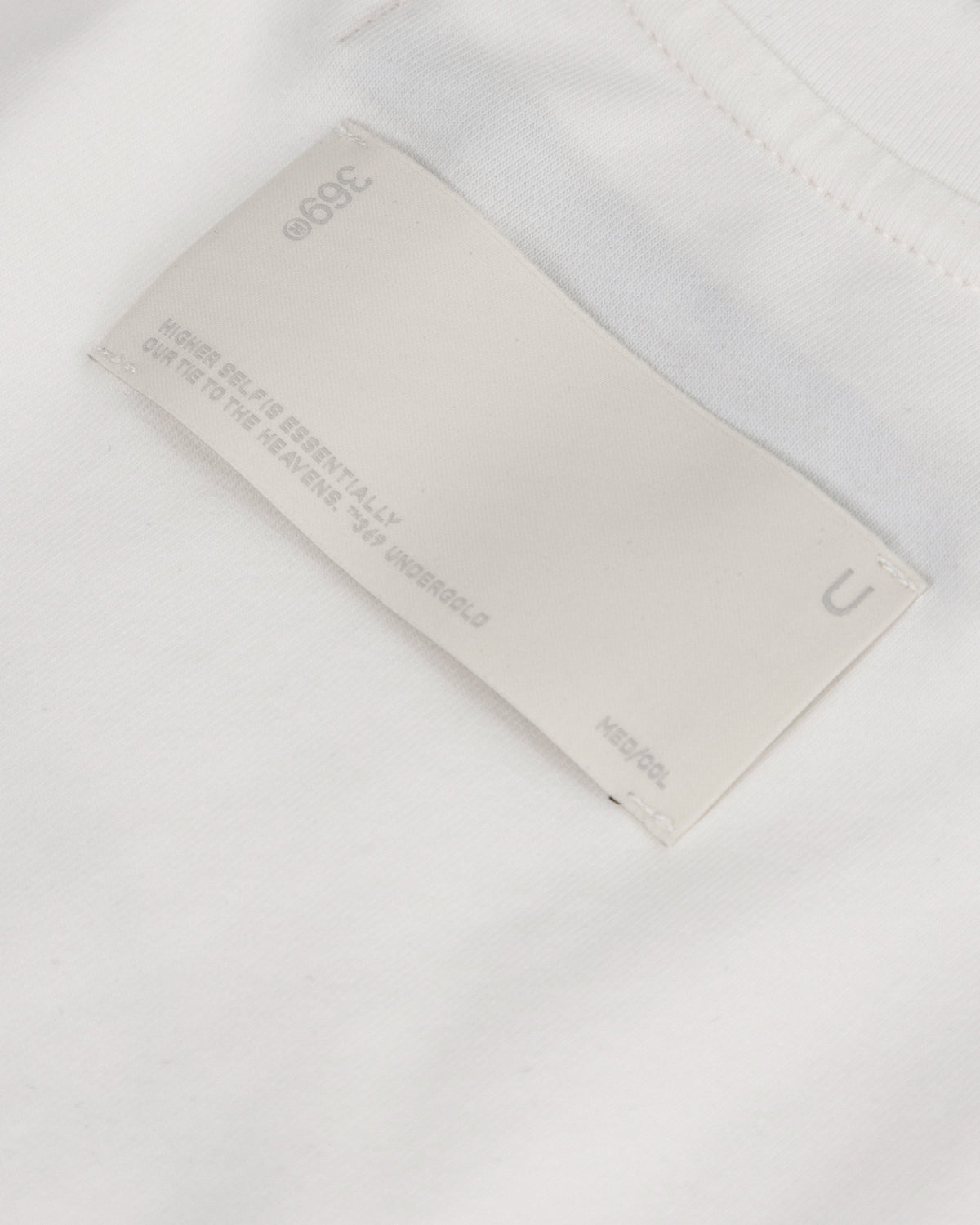 Basics Rhinestone UNDGLD Long Baby Tee White