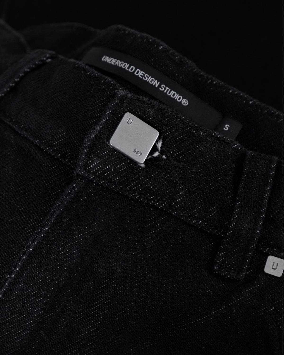 Basics Rhinestone UNDGLD Wide Jean Black