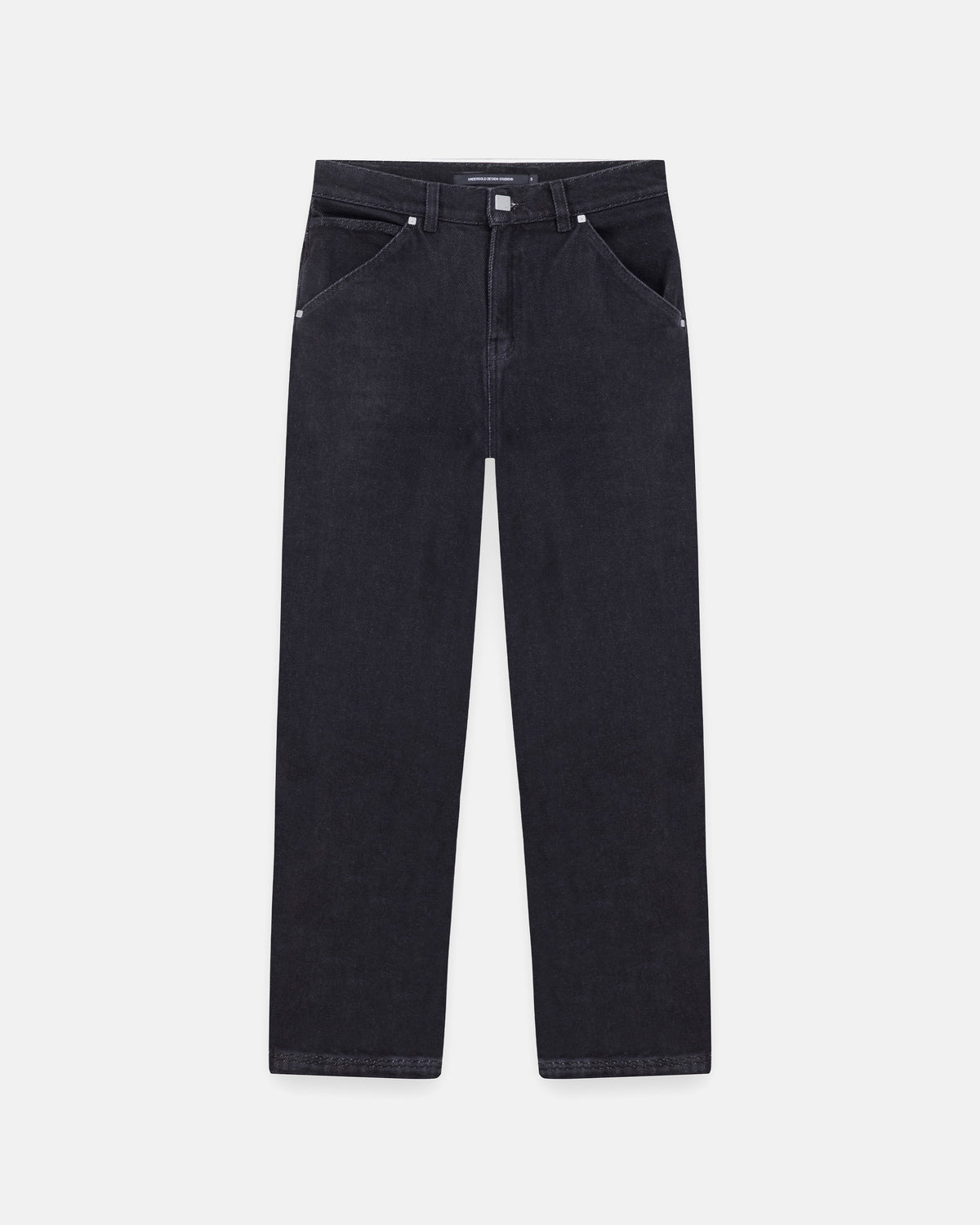 Basics Rhinestone UNDGLD Wide Jean Black