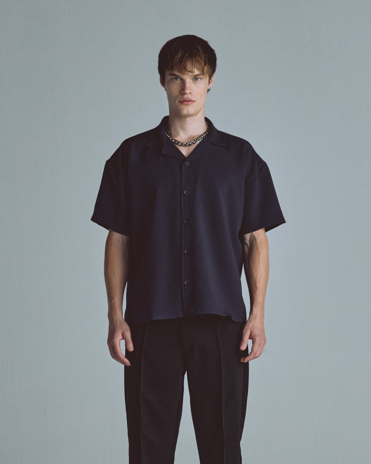 Basics Short Sleeve Shirt Dark Gray