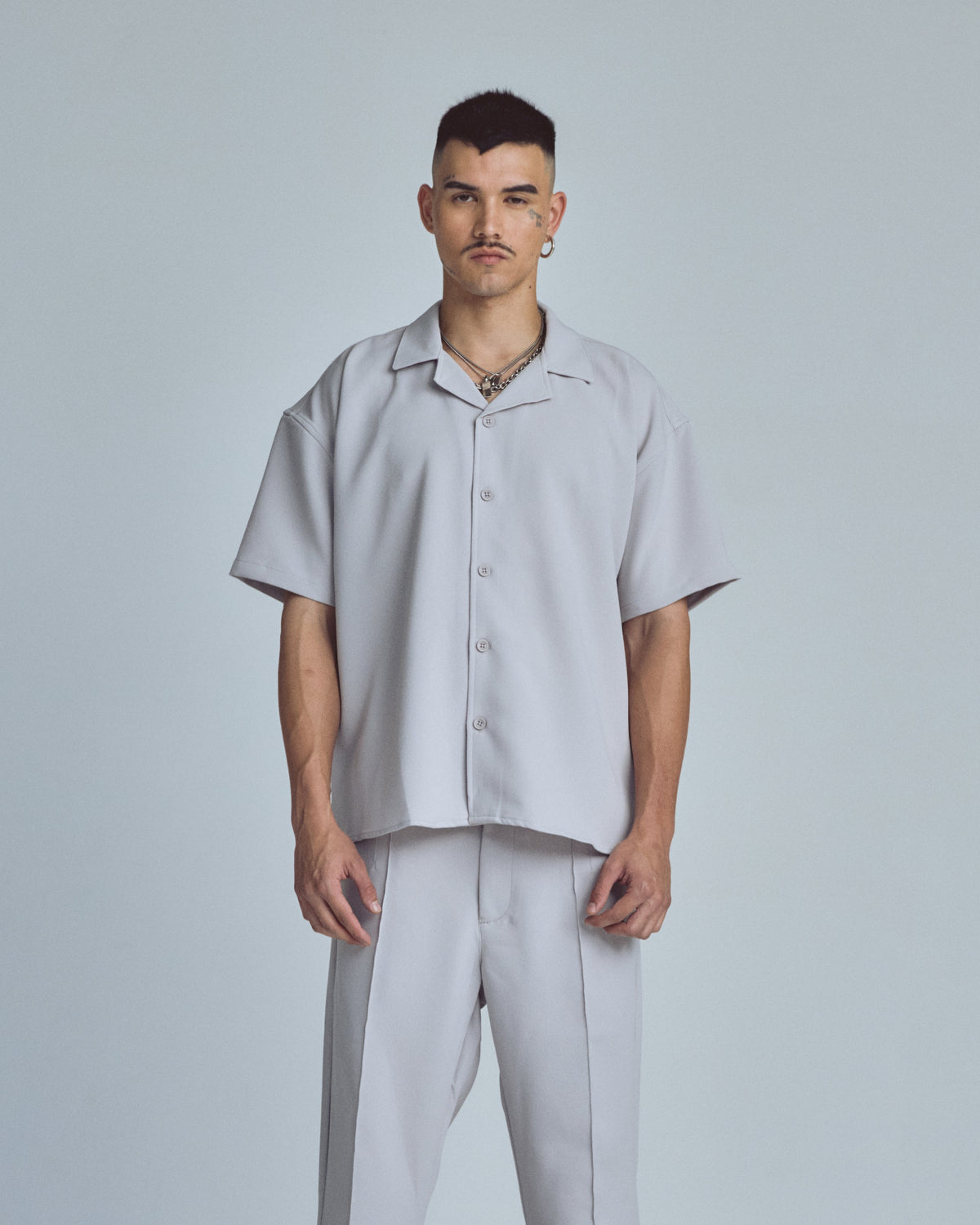 Basics Short Sleeve Shirt Gray