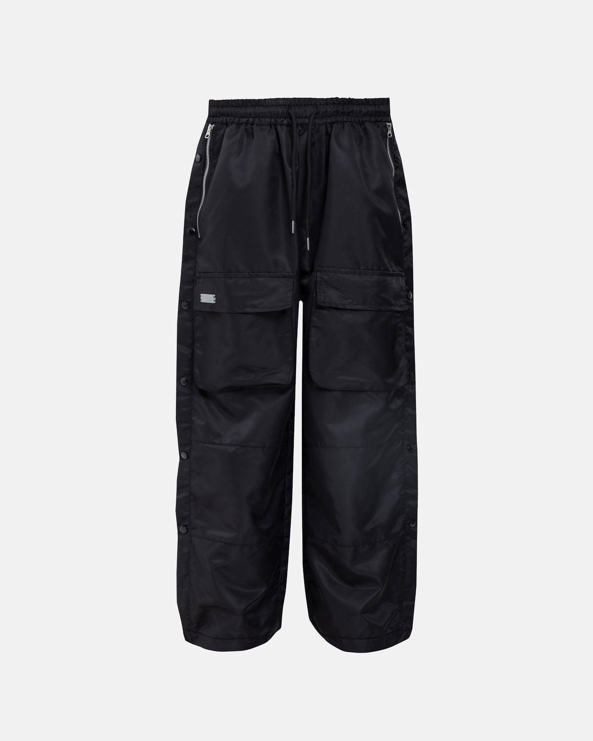 Basics Side Buttons Cargo Pants Black