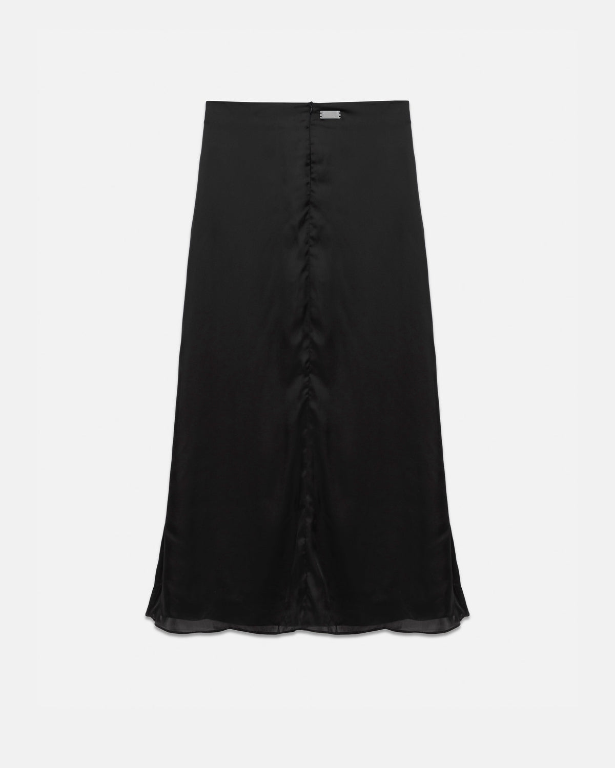 Basics Silk Long Skirt Black