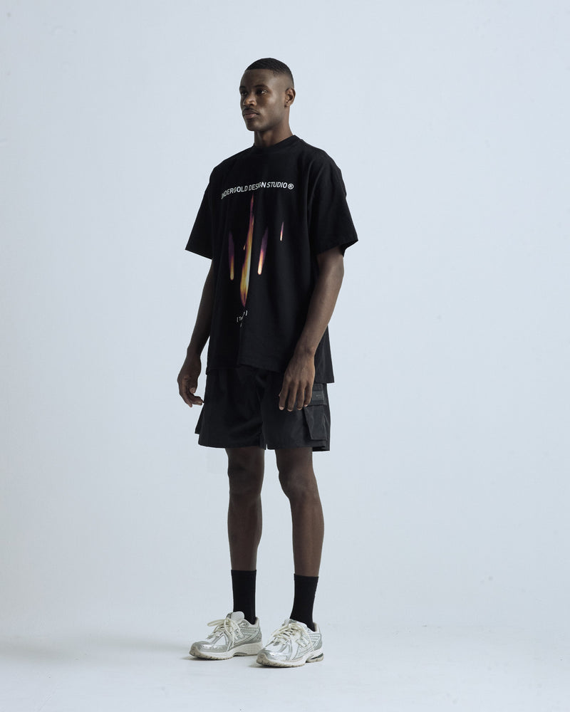 Basics Synthetic Cargo Short Black