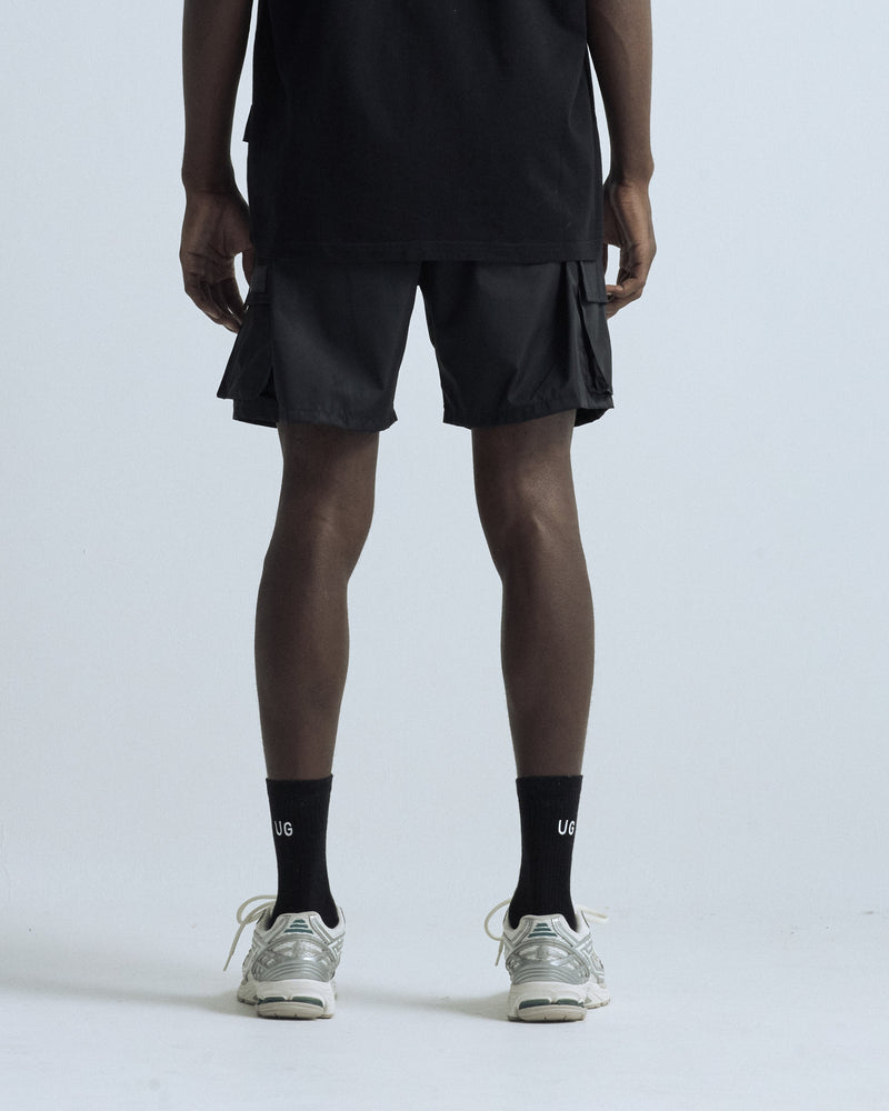 Basics Synthetic Cargo Short Black