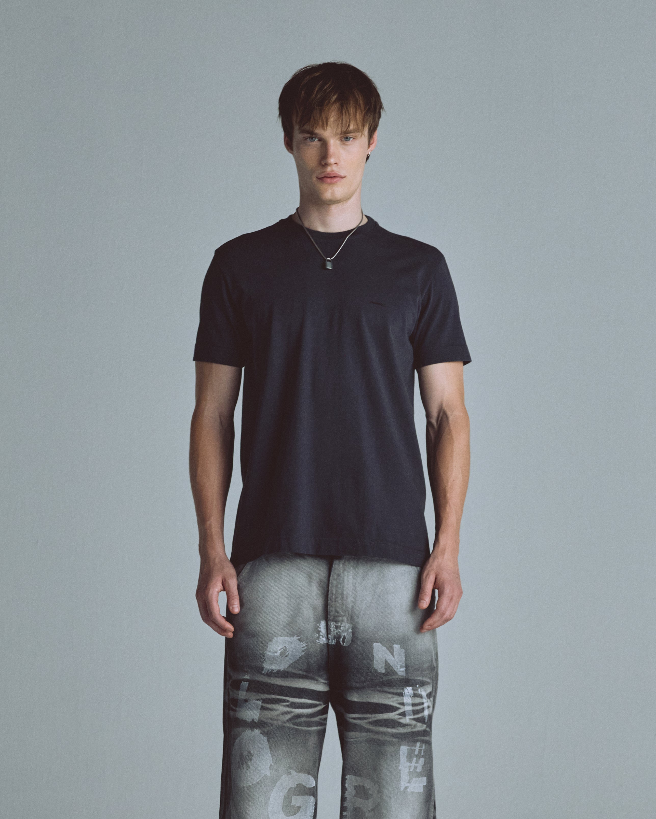 Basics Tiny Logo Regular Fit Tshirt Gray