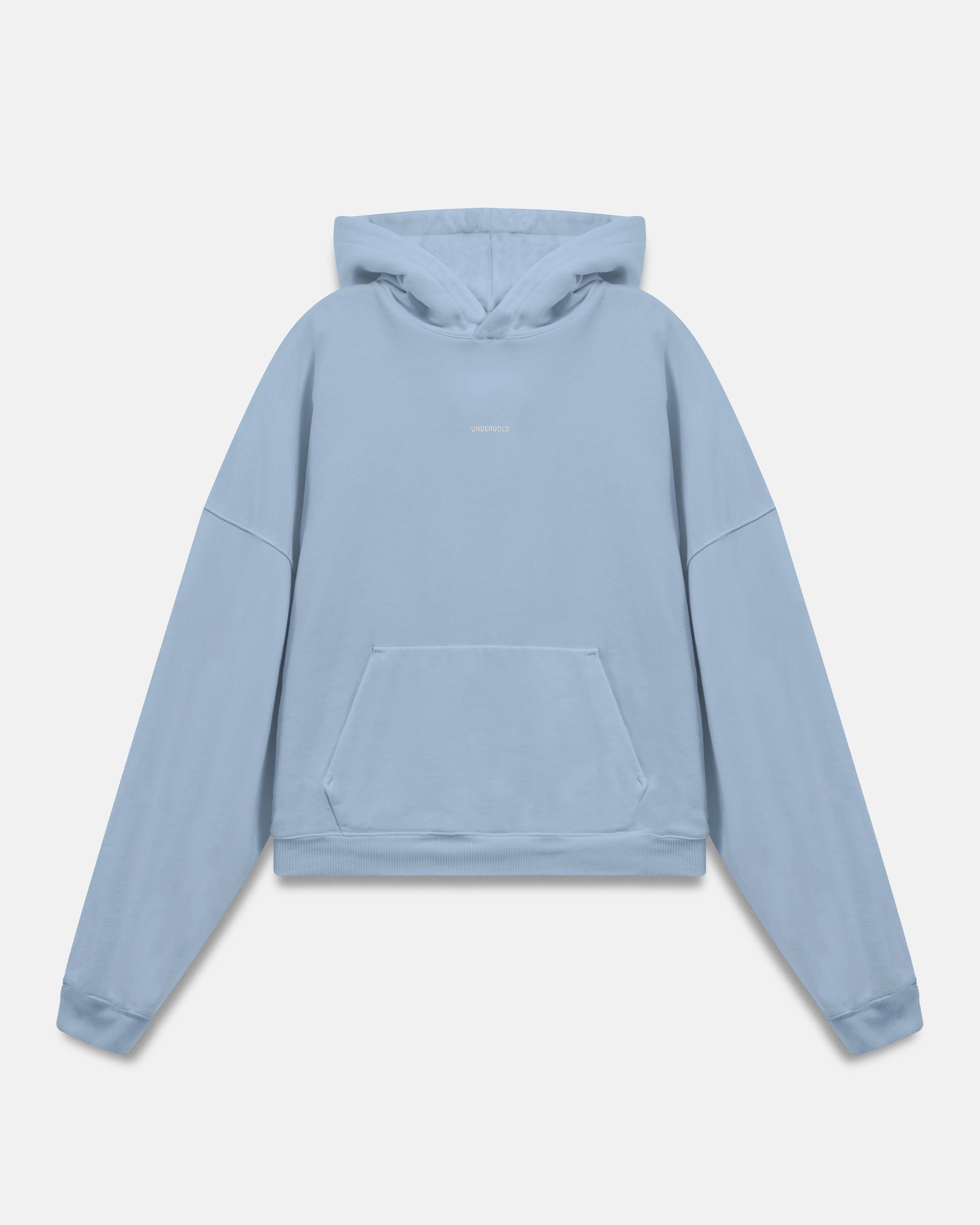 Basics Undergold Boxy Fit Hoodie Light Blue
