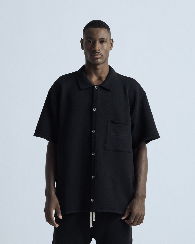 Basics Undergold Design Studio Knit Short Sleeve Shirt Black