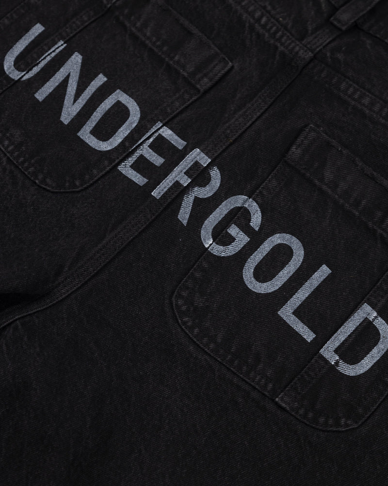 Basics UNDERGOLD Ripped Regular Jean Washed Black