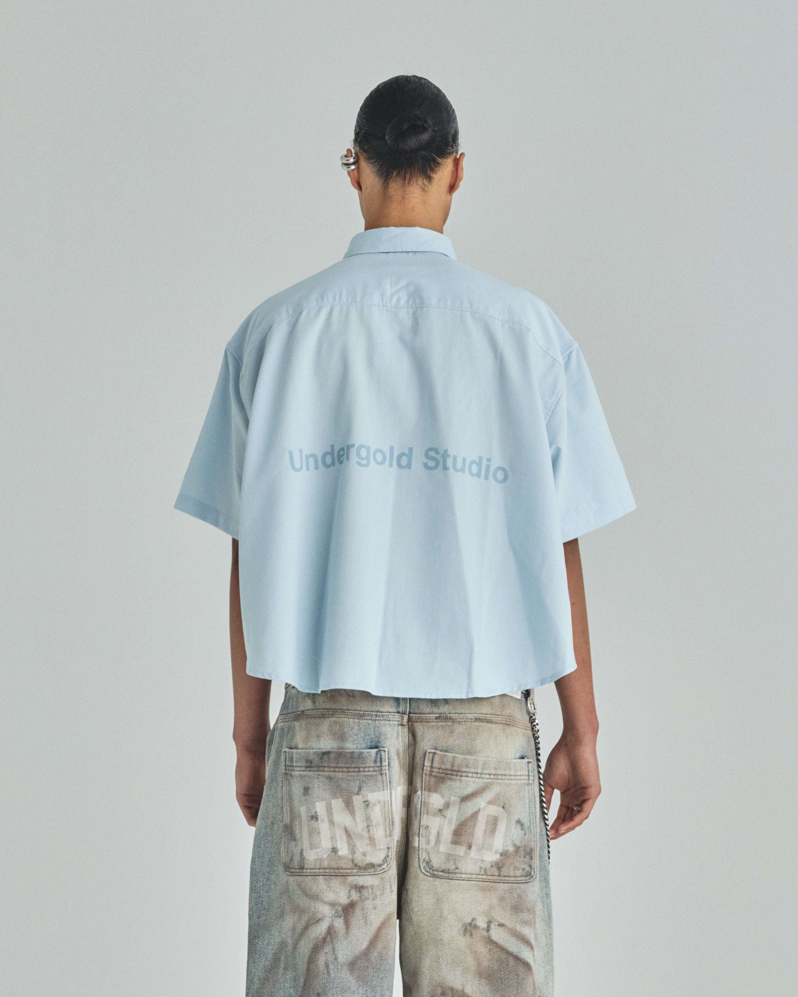 Basics Undergold Studio Boxy Fit Shirt Light Blue