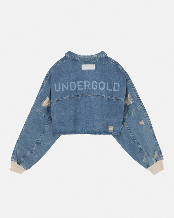 Basics UNDGLD Cropped Jacket Washed Blue