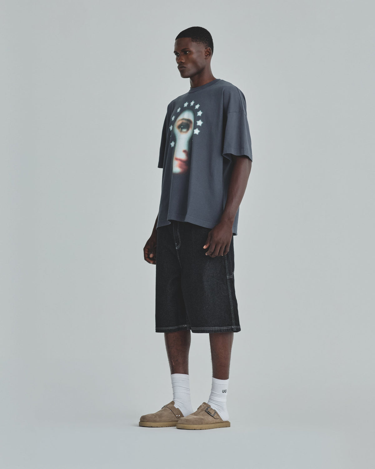 Basics UNDGLD Denim Short Black