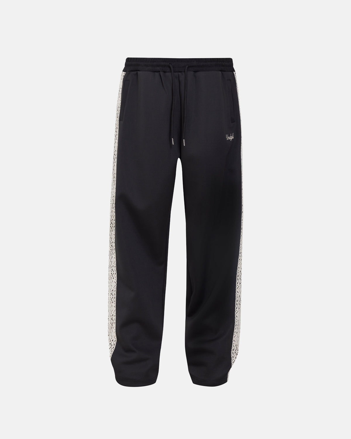 Basics Undgld Lace-panel Track Pants Black