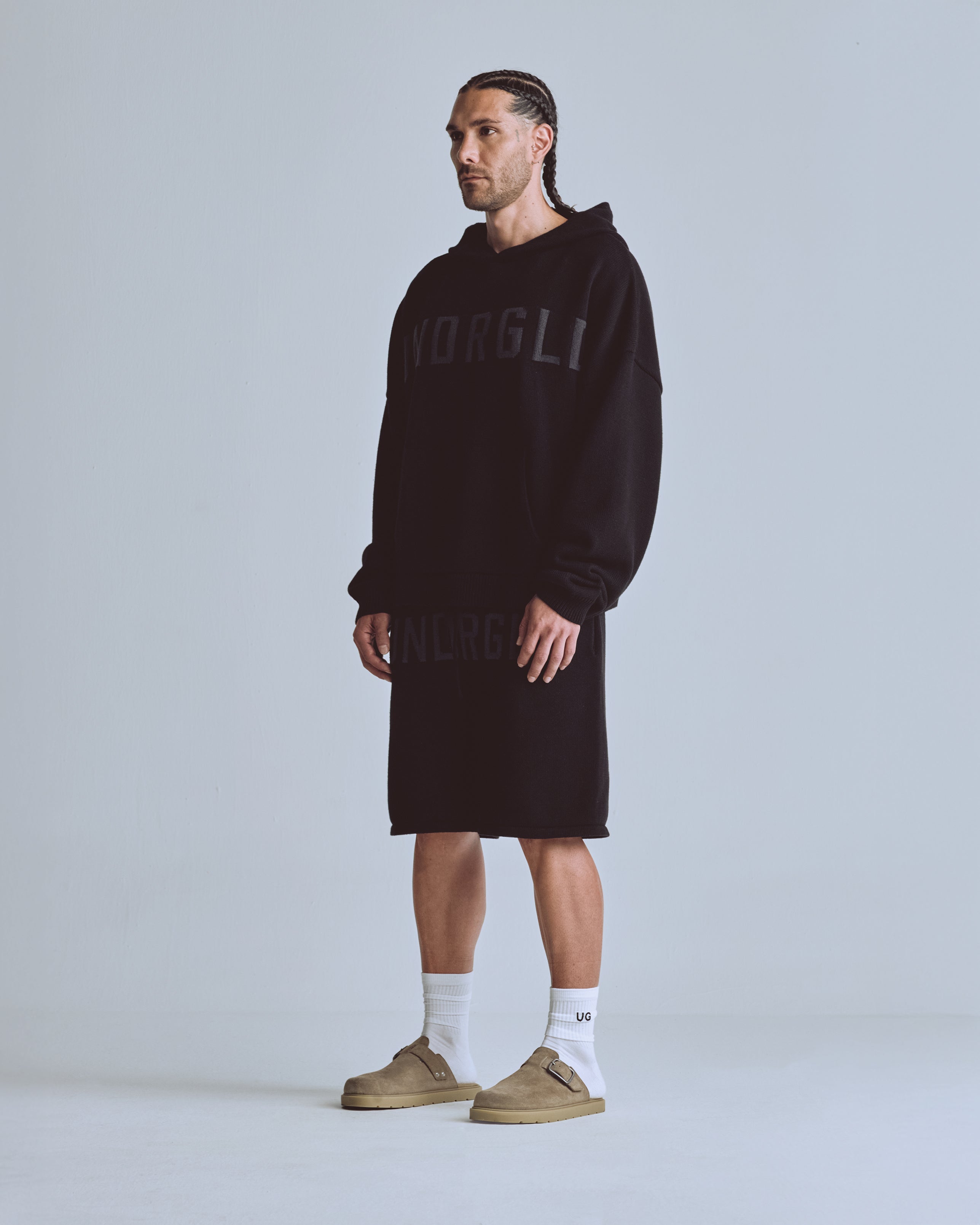 Basics UNDRGLD Knitted Hoodie Black