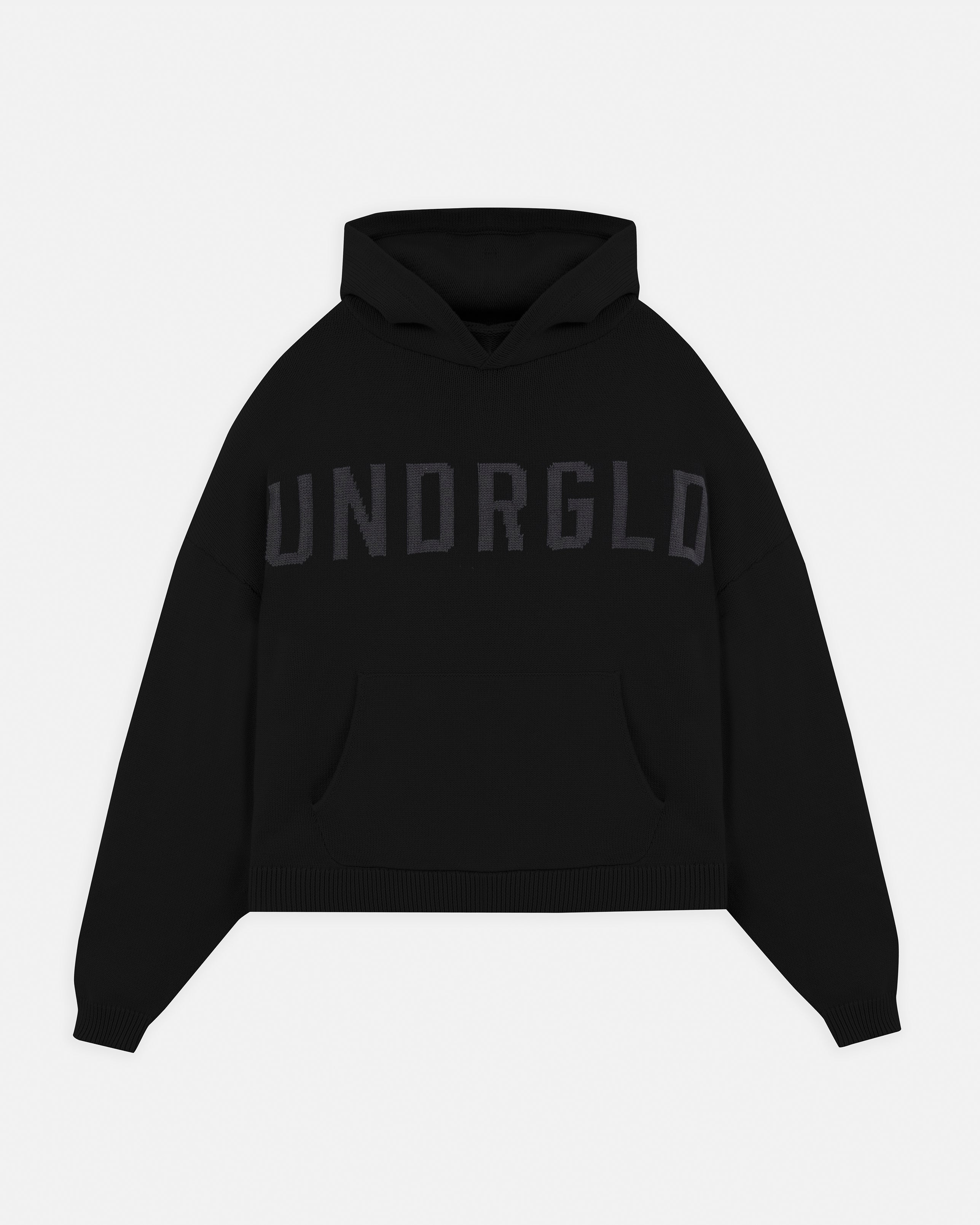 Basics UNDRGLD Knitted Hoodie Black