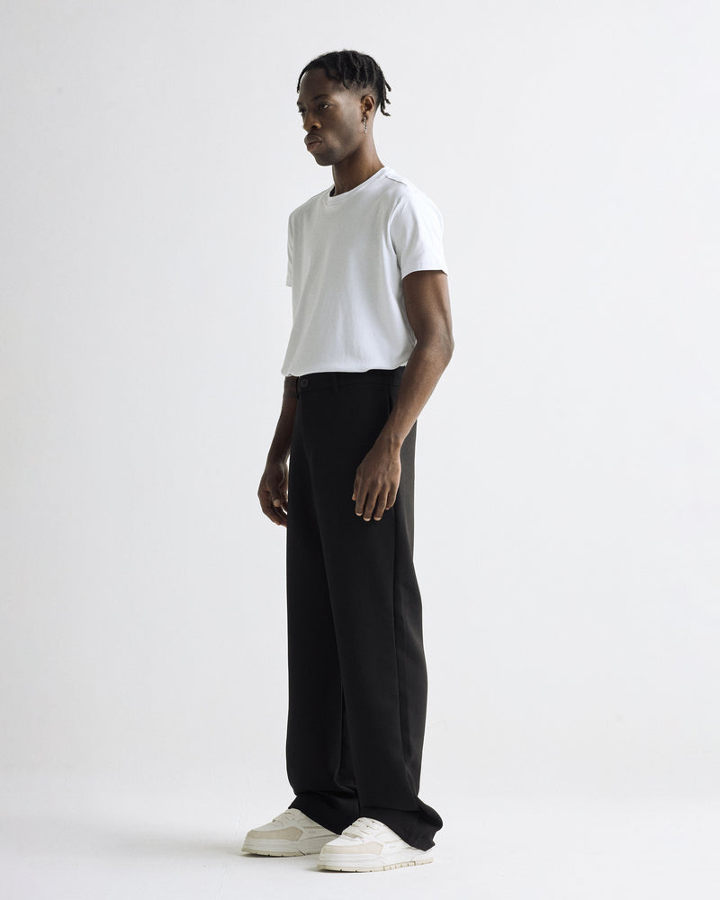 Basics Wide Trousers Black