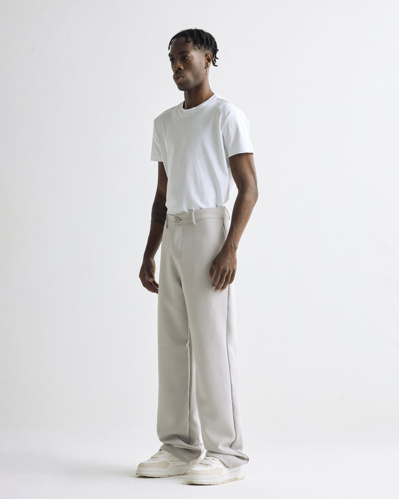 Basics Wide Trousers Silver