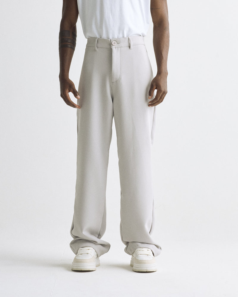 Basics Wide Trousers Silver