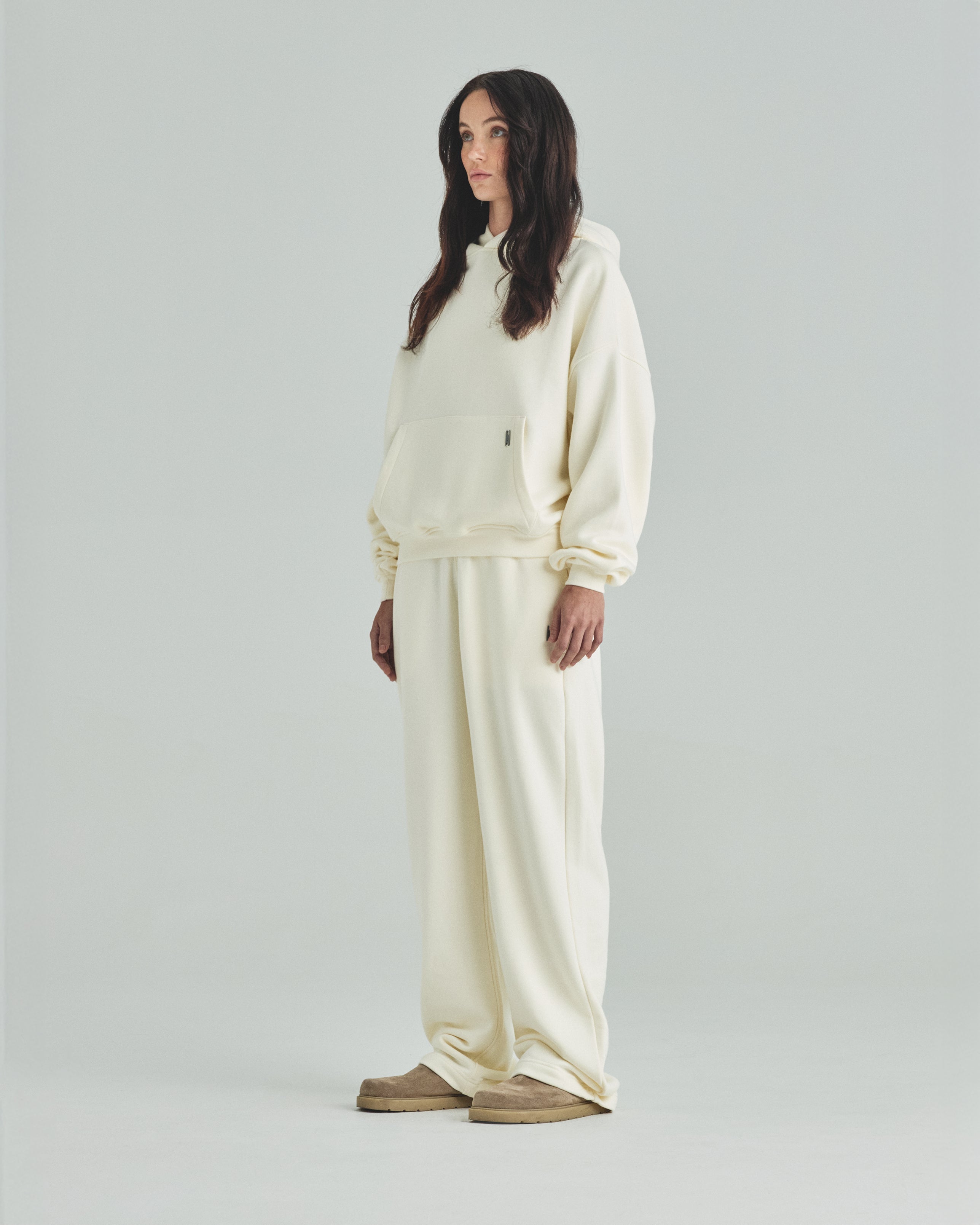 Blanks Boxy Fit Hoodie Cream