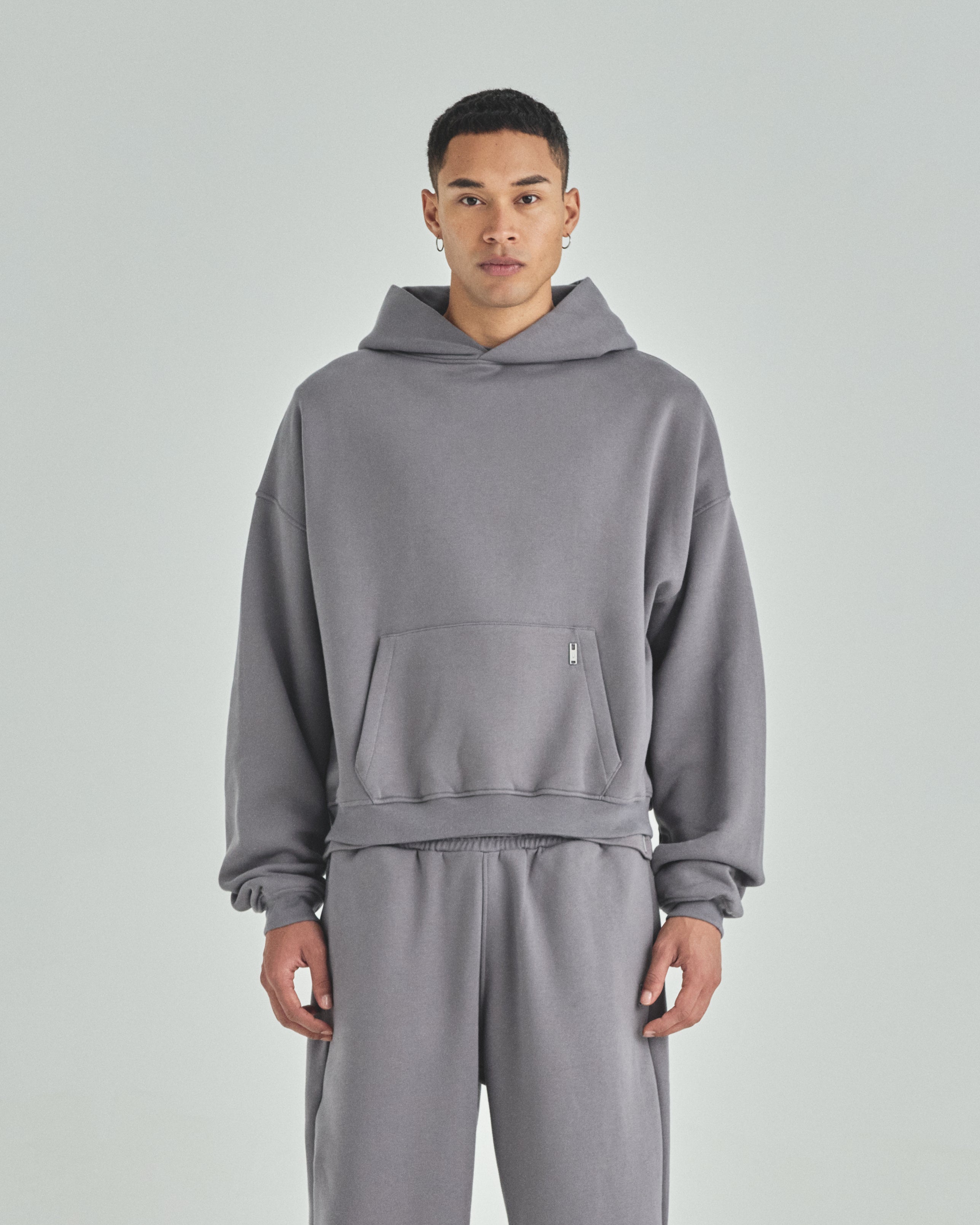 Blanks Boxy Fit Hoodie Gray
