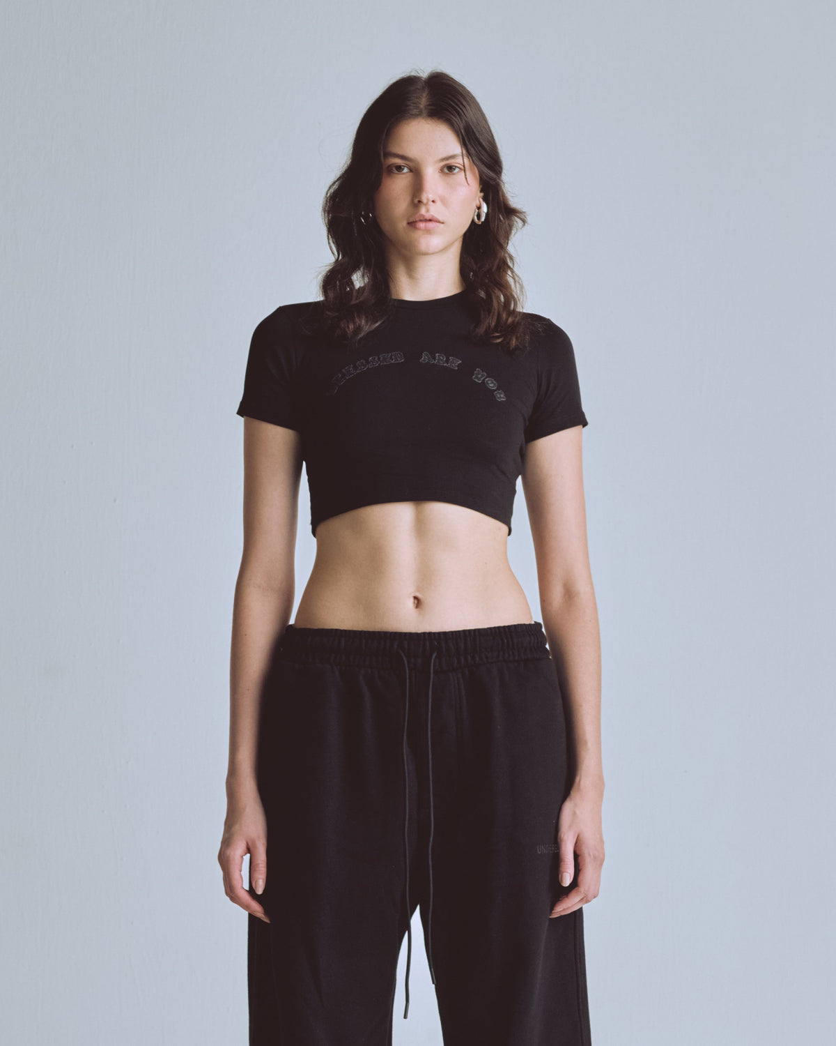 Capsule Blessed Are You Baby Tee Black