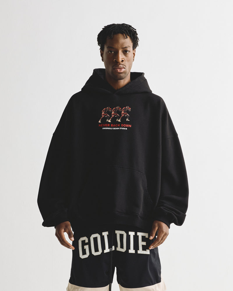 Dreamers "Never Back Down" Hoodie Black