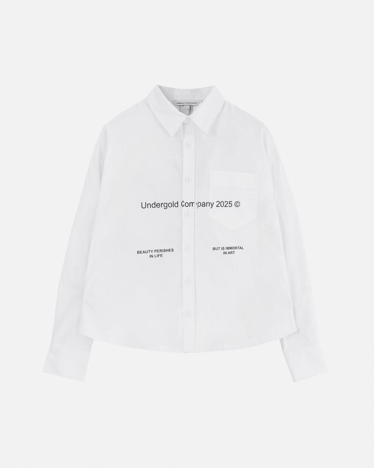 Echoes Beauty Long Sleeve Boxy Fit Shirt Bone