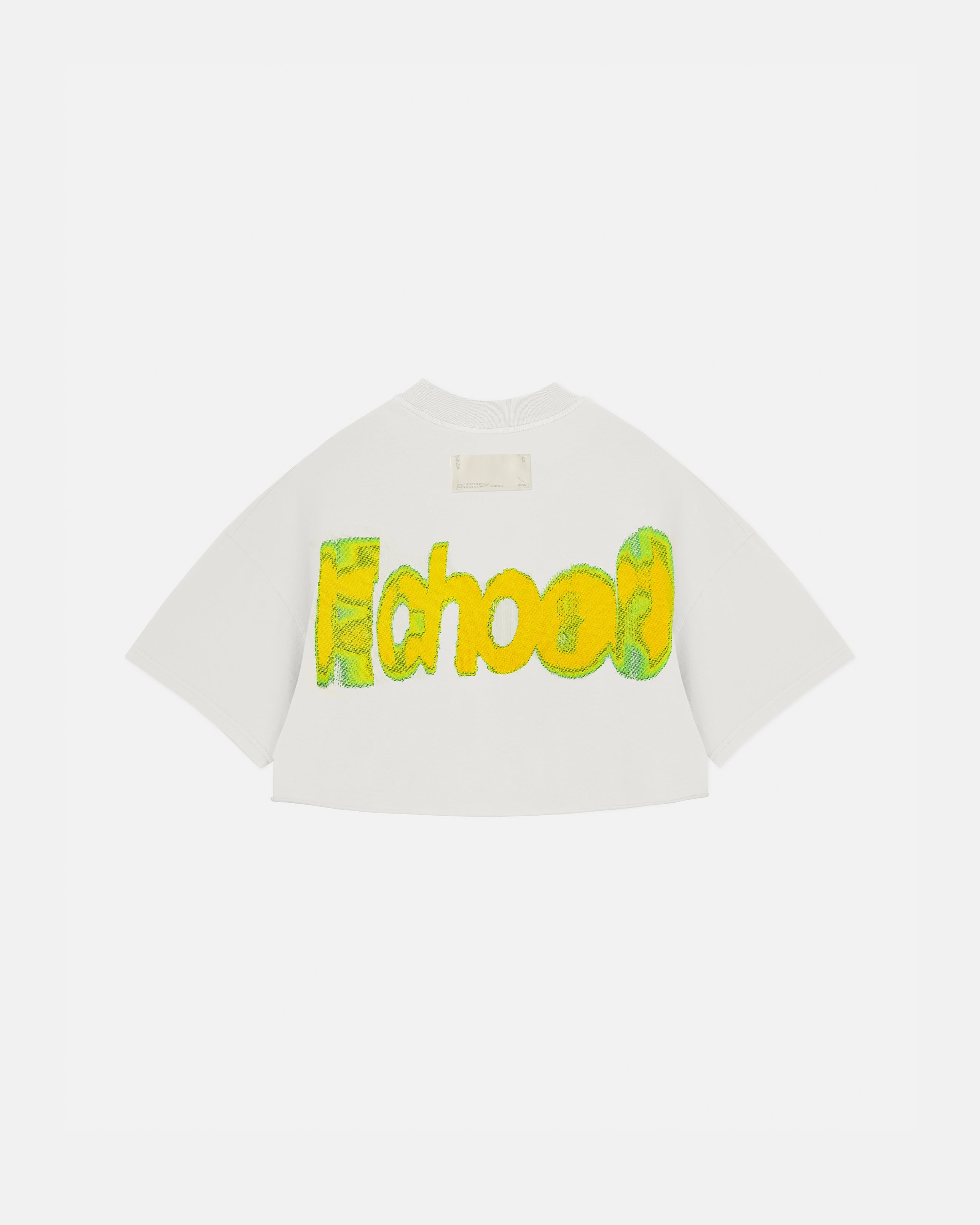 Echoes Echo Crop Top White