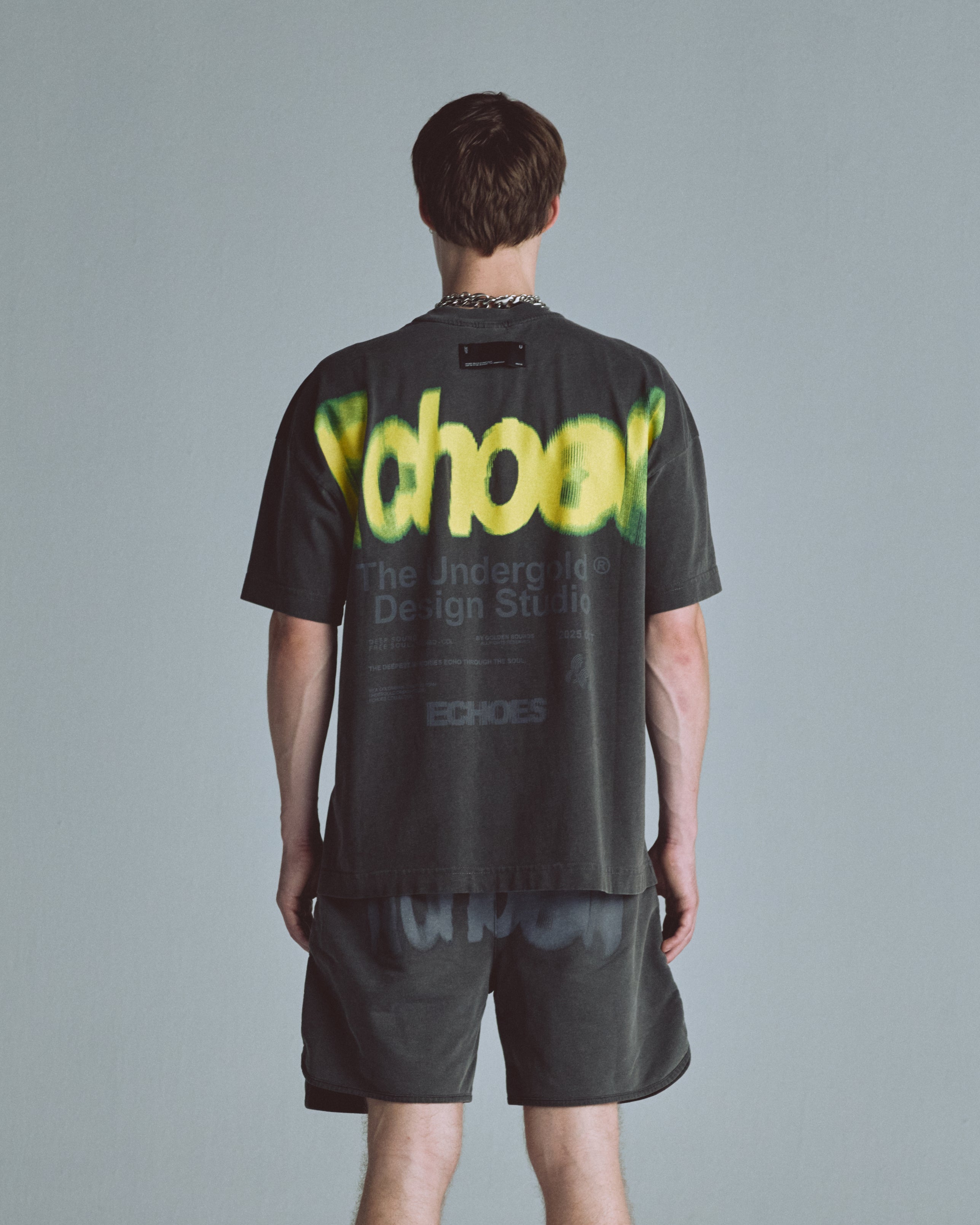 Echoes Echo Tshirt Old Washed Gray
