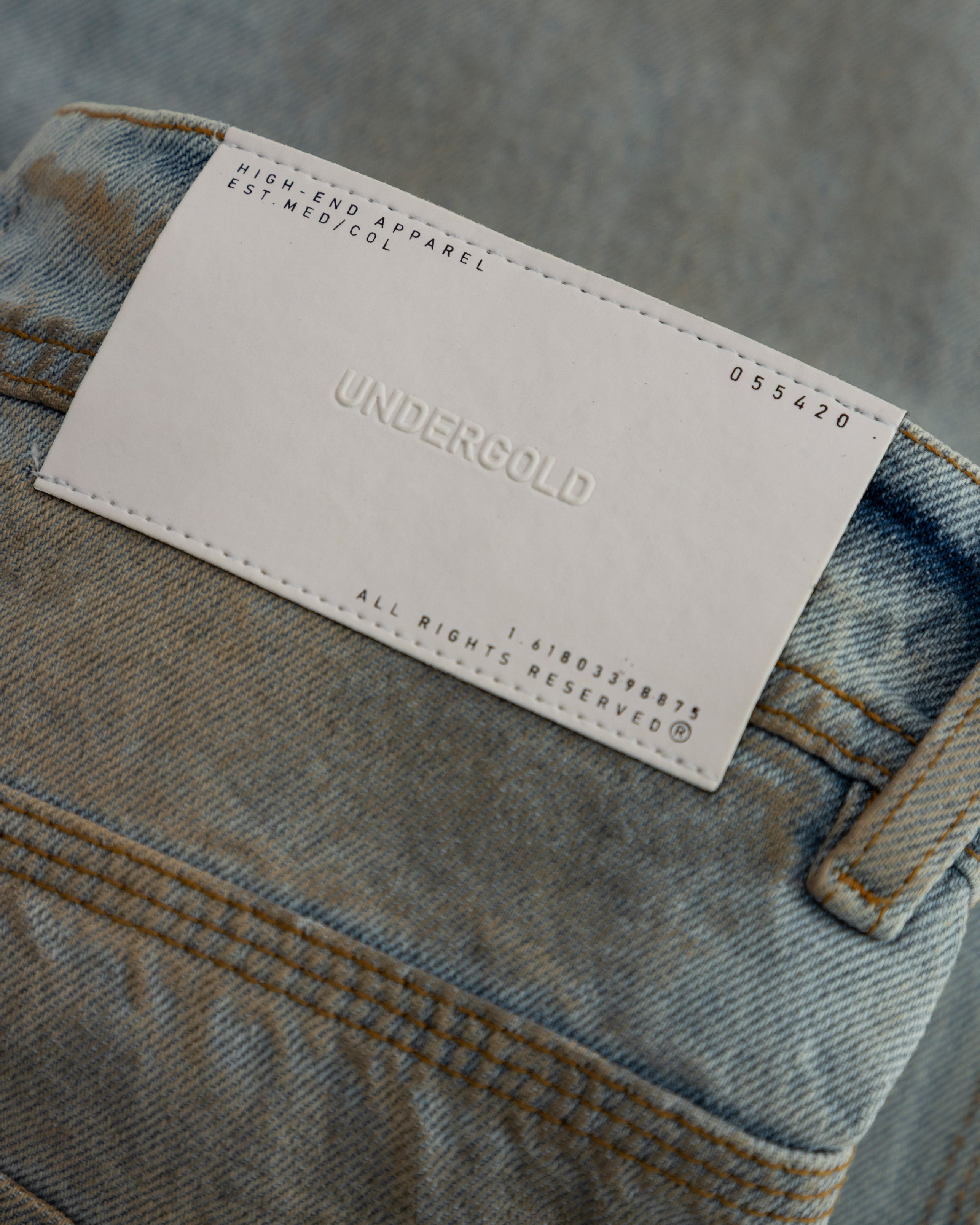 Echoes U Star Wide Jeans Washed Blue