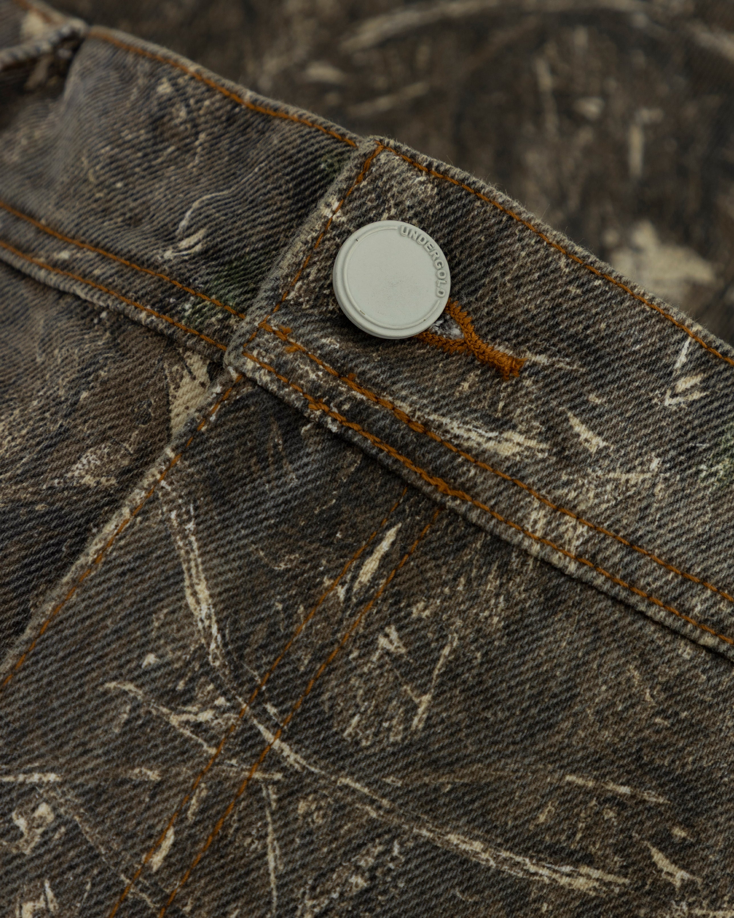 Echoes UNDRGLD Barrel Jeans Forest Pattern