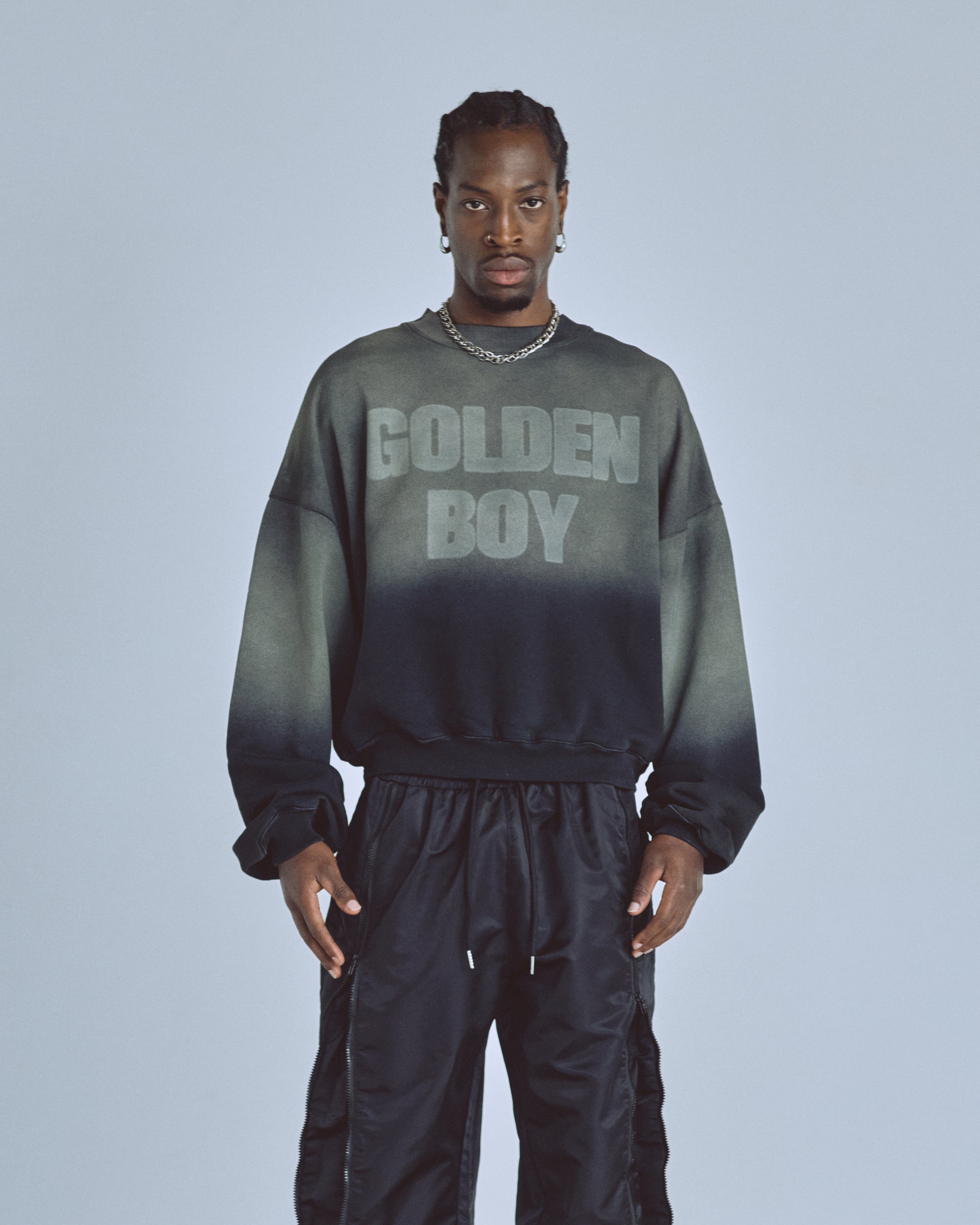 Golden Heritage Golden Boy Boxy Fit Crewneck Faded Black
