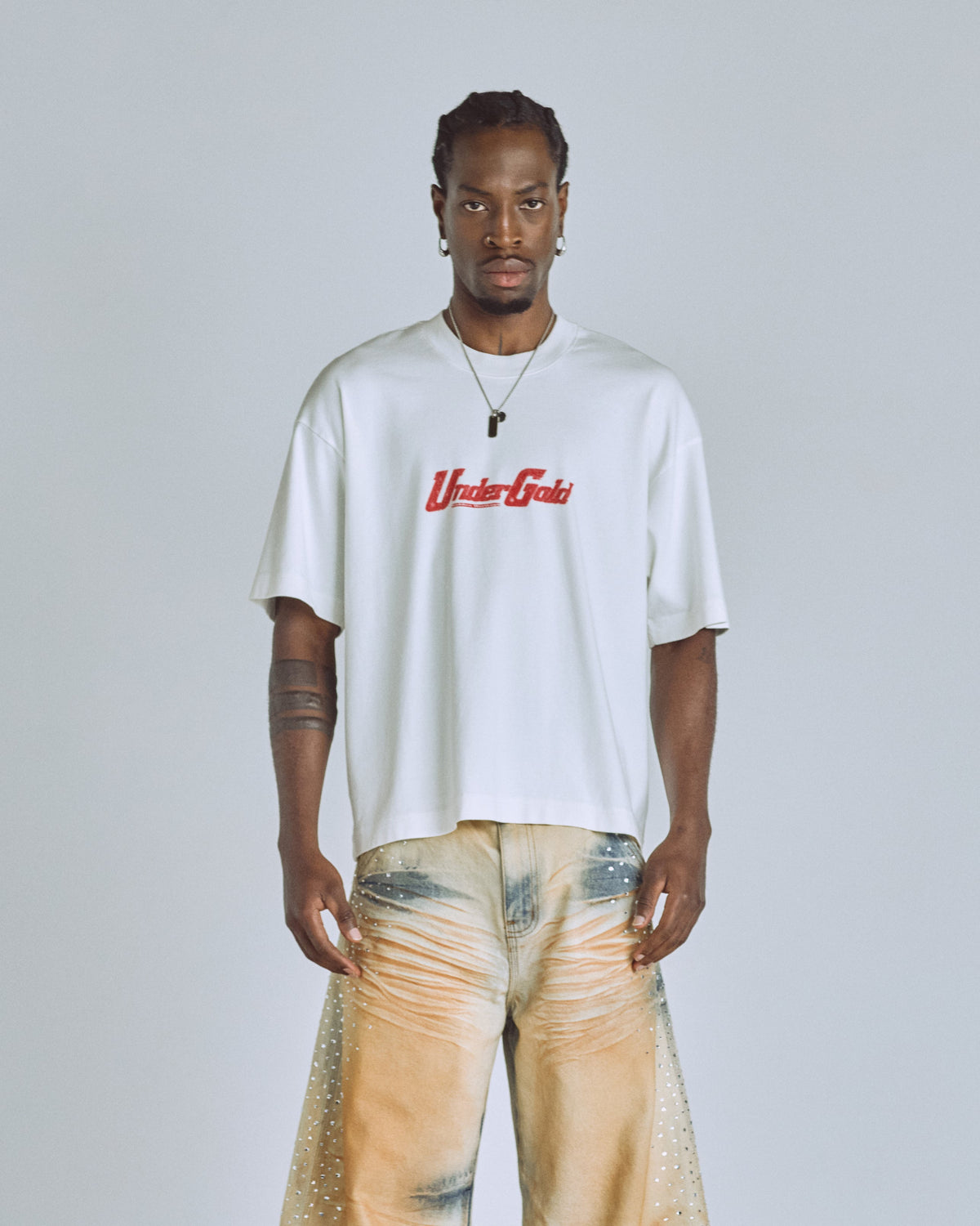 Golden Heritage Pegasus Boxy Fit Tshirt White